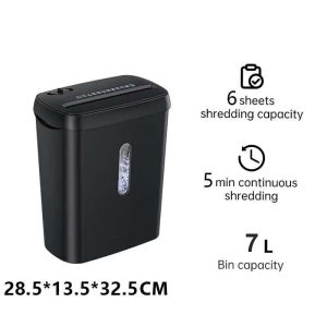 EXPOSE Paper Shredder Automatic Shredder Heavy Duty Shredder Machine Auto Cutting Machine 7L/10L Office Supplies Paper Shredder Electric Silent Office Strip Shredder High-Capacity