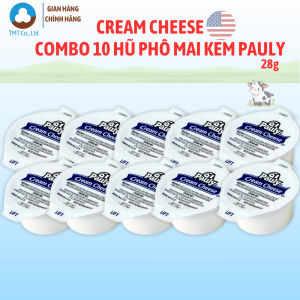 Combo 10 hũ Phô mai kem Pauly Cream Cheese 28g /hũ nhập khẩu Mỹ