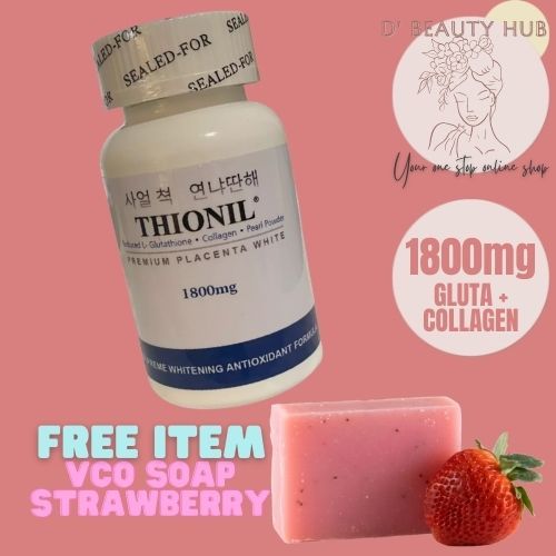 thionil glutathione Authentic Thionil Glutathione 1800mg 60 capsules Antioxidants Vitamin C  Hyaluronic Acid Magnesium Zinc Dha Alpha Lipoic Acid Bioflavonoids Grape  Seed Biotin - Lazada