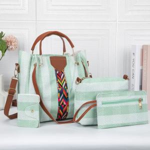 HY BAG #220 KOREAN FASHION 4IN1 LEATHER SHOULDER BAG HANDBAG  WITH  SMALL POUCH AND ID CARD SLOT HOLDER