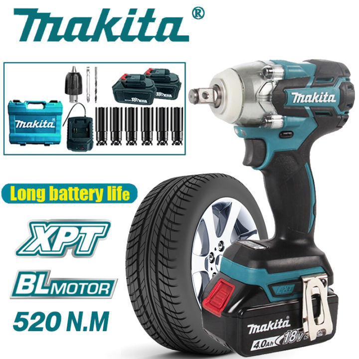 Makita DTW285 18V Japan Original Brushless Cordless Impact Wrench Set With 2 Battery And 5 Socket Heavy Duty Lazada PH