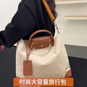 กระเป๋าเดินทางผ้าใบน้ำหนักเบาสำหรับการเดินทางระยะสั้นยิมสะพายไหล่ความจุขนาดใหญ่กระเป๋าถือแนวกีฬากระเป๋าสะพายข้าง