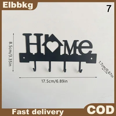 Elbbkg 1 cái Treo Tường Trang Trí Nội Thất Kim Loại Màu Đen Móc Giữ Chìa Khóa Với Ngọt Ngào Trang Trí Nhà Móc Cho Tường Áo Giá Lưu Trữ Giá Treo Tường