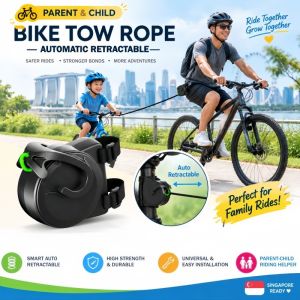 Retractable Bike Tow Rope Parent-Child Traction Strap for Outdoor Cycling Trailer Hitch