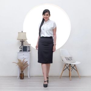 Rok Formal Kerja Wanita 7/8 Rok Span Midi 7/8 Korean Style COD Rego Grosir