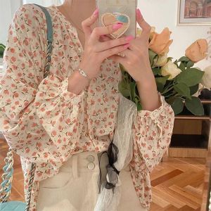 KOLEKSI LENGKAP TERBARU BAJU KEMEJA YEJIN SHAKILA KOREAN FLOWER VINTAGE OVERSIZE BLOUSE