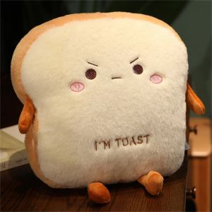STYLE HAUL Kids Toys Soft Plush Doll Home Decoration Stuffed Doll Simulation Toast Sleep Pillow Plush Bread Pillow Warm Hand Pillow Stuffed Cushion