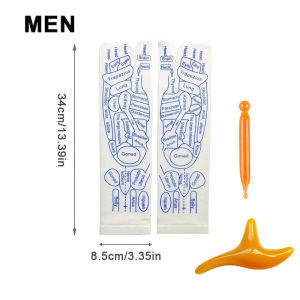 1 Set Creative Foot Massage Acupoint Illustrated Socks Relieve Tired Foot Point Massage Tool