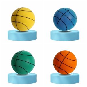 GOOD STUFF Low Decibel Silent Training Basketball High Elasticity 18cm/22cm/24cm High Mute Ball Sports Toy Damping Bouncy Balls Sports Training