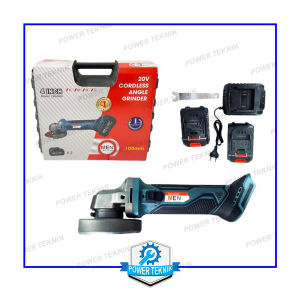 Mesin Gerinda Baterai 20V MEN CAG5602 - Gerinda Tangan Cordless Tanpa Kabel + 2 Baterai