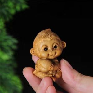 NCNC(okdeals01) chinese new year decoration items 2025 新年装饰挂件2025 Twelve Zodiac Wood Carving Twelve Zodiac Mini Wood Carving Wooden Zodiac Wood Carving Miniature Ornaments Dragon Statue Wood Little Animal Model Office Decor
