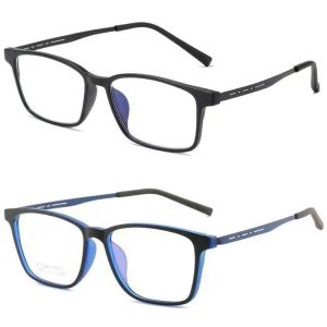 SOUMNS SPORTS Blue Ray Blocking Anti-Blue Light Reading Glasses Ultralight Eye Protection Hyperopia Glasses Comfortable Pure Titanium Business Eyeglasses Outdoor