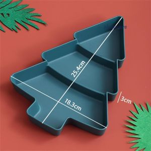 Christmas Snacks Plastic Tray Christmas Tree Shaped Plastic Divided Candy TFood Tray