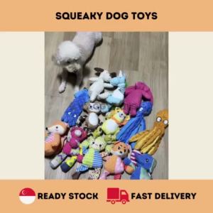 [SG] Pet Squeaky Toy    Plush Rope Dog Toy    Tug Chew Fetch