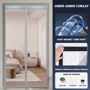 Penutupan pintu otomatis Tirai Magnet Anti Nyamuk 90cm*210cm Magnetic Curtain Nyamuk Tirai Elegan Tirai Magnet