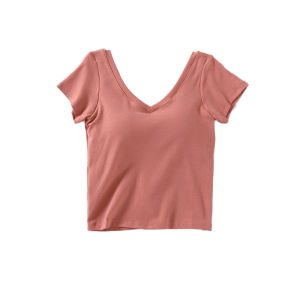 Einashop Maggie Bra Padded V-neck T-shirt SG Ship
