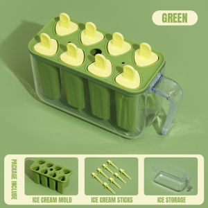 [8 Sticks] Encora Popsicle Mould Ice Cream Maker Mold Acuan Ais Krim Tray Bekas Homemade Ice Cream Ice Pop Dessert 冰棒模具