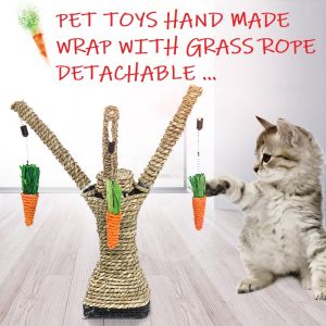 Ex-STOCK SELANGOR Carrot Tree CAT Climbing Frame Chewing Pet Toy Carrot Tooth Cleaning Scratch-Resistant