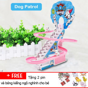 Bộ đồ chơi Chó Đốm Heo Peppa Vịt vàng Kitty Khủng Long Leo Thang có Nhạc và Đèn – Đồ chơi tàu lượn cho bé