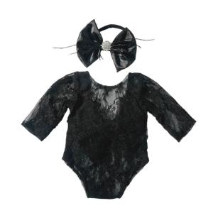 Newborn Photography Outfit Set Baby Lace Romper with Headband Baby Clothing set Comfortable for 0 to 6 Months Photoshoot