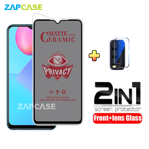 PAKET 2in1 Anti Gores Layar Privacy Vivo Y20Y20SY20IY12S Free Tempered Glass Camera Lens