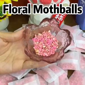 48PCS Camphor ball wardrobe moisture-proof mildew proof deodorizing insect repellent moth proof floral fragrance type long-lasting fragrance independent packaging