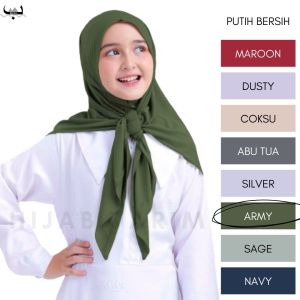 Hijab Instan Pashmina Anak Segitiga Jersey Spandek Warna-Warni Elegan