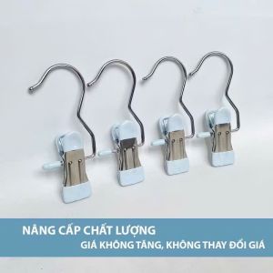 COMBO 10 KẸP MÓC TREO ĐỒ INOX | KẸP PHƠI QUẦN ÁO KHĂN TẤT | ĐỒ GIA DỤNG TIỆN ÍCH NHÀ CỬA