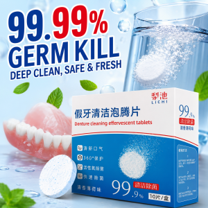✨Buy 1 Free 1✨Denture cleansing tablet 10*2pieces denture stain removal care Prostheses Beauty Cleaning Effervescent Cleaning Tablets