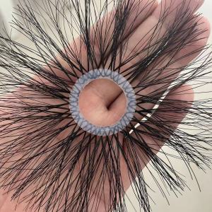 Ponytail Terry Lock Ring Horsehair Ring Black Ponytail Sheep Eye Ring Womens Thin Stackable Ring Silicone Womens Wedding Ring Rubber Promise Ring Anniversary Ring for Workout - 2.5mm Width - 1.8mm Thick