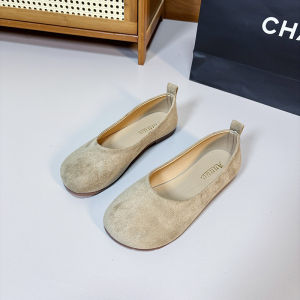 Plus Size Soft Sole WomenS Shoes 2026 Autumn New Vintage Slip-On Square-Toed Loafers Shallow Leather Shoes