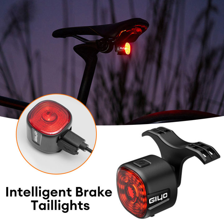 Smart Bike Tail Lights Waterproof Bike Rear Lights USB Rechargeable