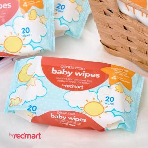 RedMart Gentle Care Baby Wipes Travel Pack 3 X 20 PCS