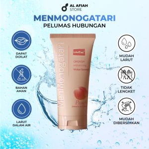 Lubricant Gel Monogatari Rasa Peach Pelumas pelicin Perapat miss v membasahi melembabkan tidak cepat kering menjadikan penetrasi lebih nikmat dan tidak bikin sakit sehat