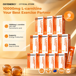Oxyenergy L-Carnitine Drinks 3pcs + L-arginine Capsules Pre Workout Fat Burner Gym Supplement Mens Supplement Promote Energy