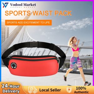 【Vodool】 Lightweight Running Bag with Reflective Strip Waist Belt Bag Waterproof Fashion Waist Pack Breathable for Fishing Travel Running