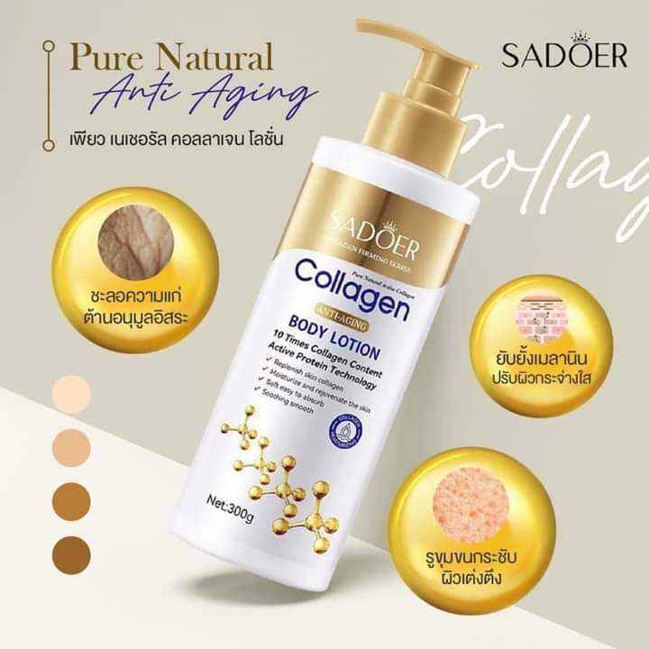 SADOER Collagen Body Lotion/ Anti-Aging Hydrating Lotion for All Skin ...