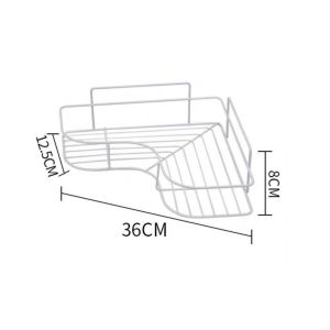 Hot_Deal ส่งจากไทย ชั้นวางของติดผนัง 36x26x4cm แบบเข้ามุม ตะแกรงวางของในห้องน้ำ ติดตั้งง่าย กาวติดแน่น ไม่ทิ้งคราบ รับน้ำหนักได้ดี ทำจากเหล็กคุณภาพสูง ที่วางของเข้ามุมสามเหลี่ยม ไม่ต้องเจาะผนัง Hot_Price ติดตั้งง่าย