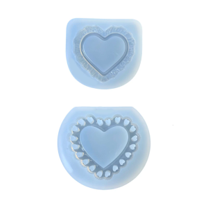 Soft Silicone Pendant Mold Feature Textured Heart Shape For Professional Crafters And Hobbyists Alike