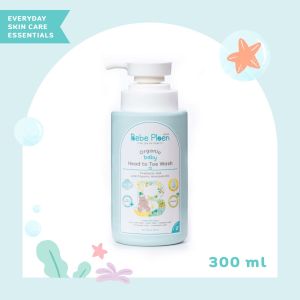 Bebe Ploen Organics Baby Head To Toe Wash เบเบ้ เพลิน ออร์แกนิค เจลอาบน้ำและสระผมออร์แกนิคสำหรับลูกน้อย(300 ml)