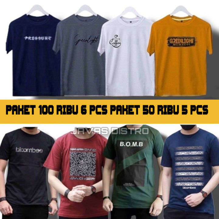 100 RIBU DAPAT 50 RIBU PCS KAOS MOTIF DISTRO/KAOS MURAH/KAOS