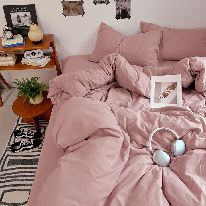 Dansunreve%20Washed%20Cotton%20Duvet%20Cover%20Single%20Queen%20Plain%20Quilt%20Cover%20Grey%20Blue%20Coffee%20Khaki%20Pink%20Quilt%20Cover%20King/Super%20King%20-%20Image%209