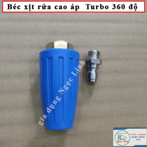 Béc xịt rửa cao áp xoáy Turbo 360 độ cho máy rửa xe áp lực cao (Ren nối nhanh 1/4)
