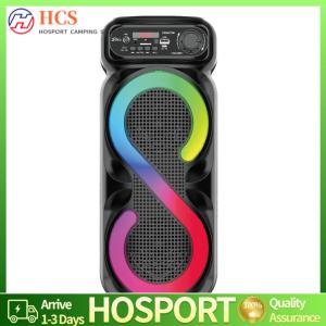 【HCS】Bluetooth-Compatible Speaker Karaoke Speaker USB/TF Outdoor Speaker Remote Control Wireless Speaker for Outdoor Camping
