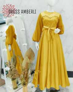 DRESS AMBERLI / GAMIS KONDANGAN WANITA / PAKAIAN MUSLIMAH / BISA COD