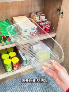 【SG Stock】Cupboard Organiser Drawer/ Transparent Acrylic/ Kitchen Desktop Snacks Sundries/ Storage Box/ Multi Functional High-capacity Refrigerator Organizer
