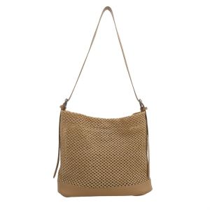 Womens Korean Woven Crossbody Bag with Large Capacity Square Bag