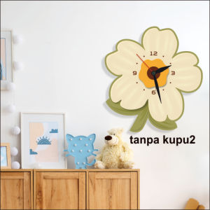 JamDinding Ukir HOME Sweet Hme Bunga Matahari Hiasan Dinding Ruang Tamu Kamar tidur bonus kupu2 ID33