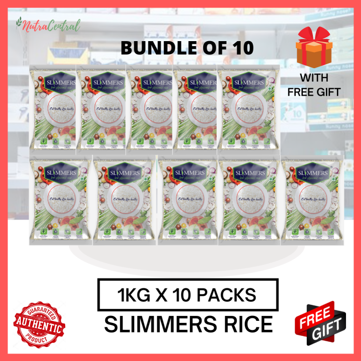 (BUNDLE OF 10) Slimmers Rice Healthy White Rice Good for Diabetics Low