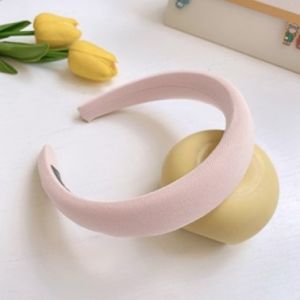BD-A002 Bando Kain Busa Tebal Wanita Korea Headband Cloud Polos Bando Nagita Lebar Empuk Bandana Lembut Warna Pastel
